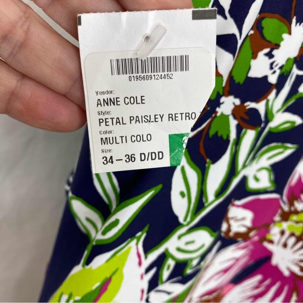 Anne Cole Petal Parsley Retro Underwire Tankini Twist Front New 32DD / 34D - Picture 10 of 10